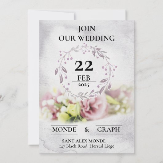 Hochzeitseinladungen Kunst Einladung (Vorderseite)