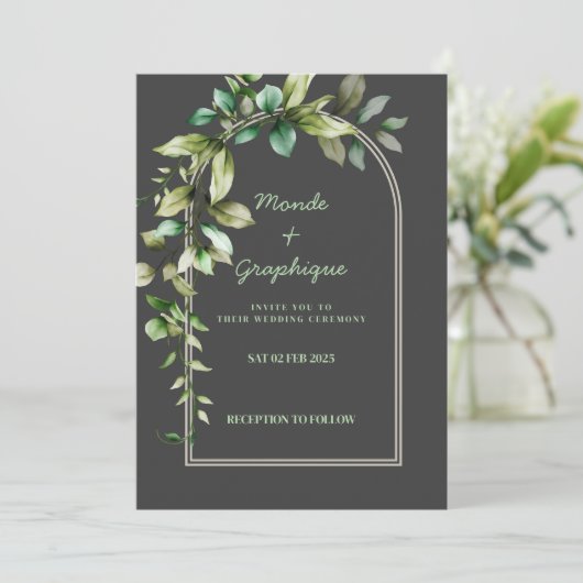 Hochzeitseinladungen Kunst Einladung (Stehend Vorderseite)