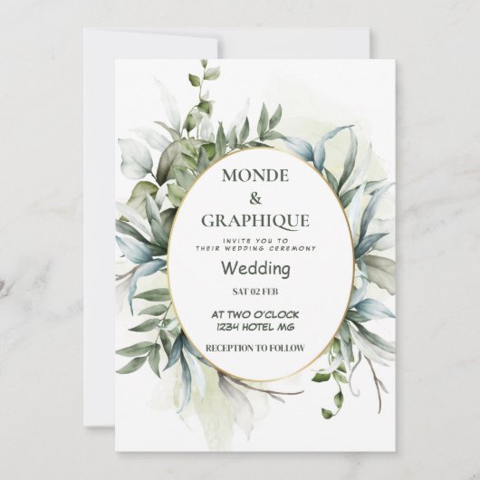 Hochzeitseinladungen Kunst Einladung (Vorderseite)