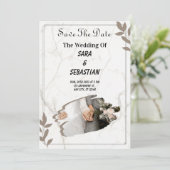 Hochzeitseinladungen | Liebe von Herzeffekten Einladung (Stehend Vorderseite)