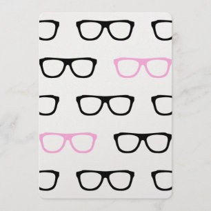 Hochzeitseinladungen mit geeky Brille Einladung