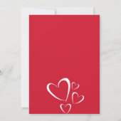 Hochzeitseinladungen mit Herzen und romantische Li Einladung (Rückseite)