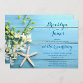 Hochzeitseinladungen mit Orchideen Einladung (Vorne/Hinten)