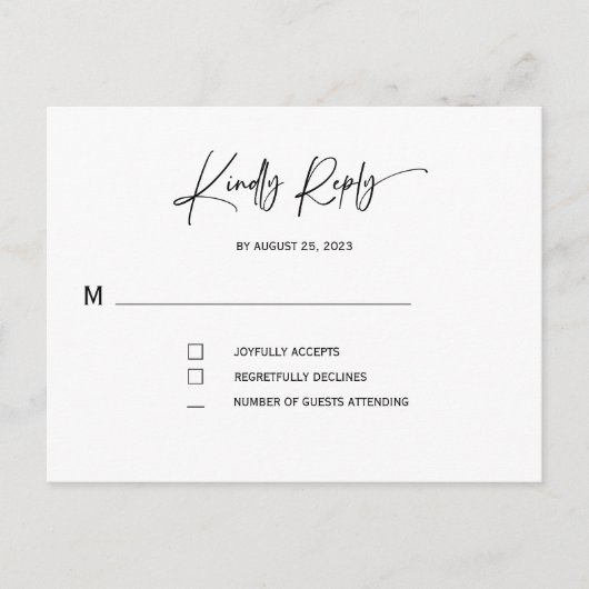 Hochzeitseinladungen mit uAwg Postkarte (Vorderseite)