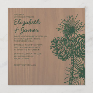 Hochzeitseinladungen mit Vintage-Tannenzapfen Einladung