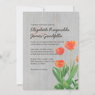 Hochzeitseinladungen mit Vintage-Tulpen Einladung
