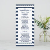 Hochzeitseinladungen | Nautische Marine Programm (Stehend Vorderseite)