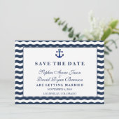 Hochzeitseinladungen | Nautische Marine SAVE THE D Save The Date (Stehend Vorderseite)