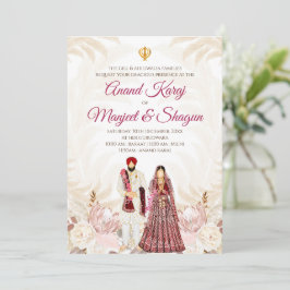 Hochzeitseinladungen Punjabi und Karten von Anand