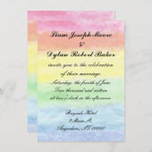 Hochzeitseinladungen "Rainbow Watercolor" Einladung (Vorne/Hinten)