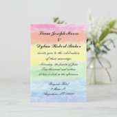 Hochzeitseinladungen "Rainbow Watercolor" Einladung (Stehend Vorderseite)