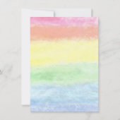 Hochzeitseinladungen "Rainbow Watercolor" Einladung (Rückseite)