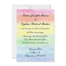 Hochzeitseinladungen "Rainbow Watercolor"