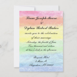 Hochzeitseinladungen "Rainbow Watercolor" Einladung