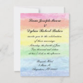 Hochzeitseinladungen "Rainbow Watercolor" Einladung (Vorderseite)