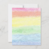 Hochzeitseinladungen "Rainbow Watercolor" Einladung (Rückseite)