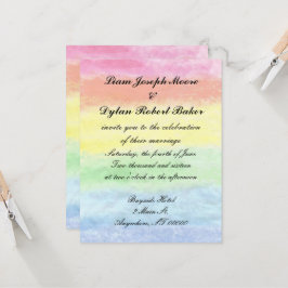 Hochzeitseinladungen "Rainbow Watercolor" Einladung