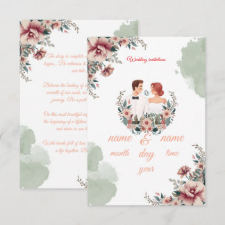 Hochzeitseinladungen RSVP Karte