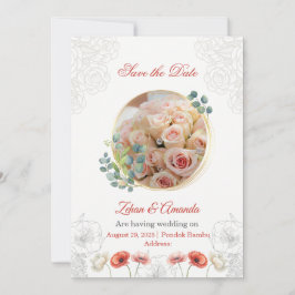 Hochzeitseinladungen Save the Date Wasserfarbe Flo Einladung