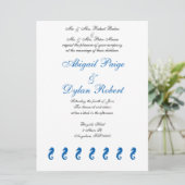 Hochzeitseinladungen "Sea Horse Serenity" Einladung (Stehend Vorderseite)