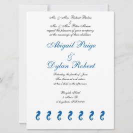 Hochzeitseinladungen "Sea Horse Serenity" Einladung