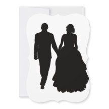 Hochzeitseinladungen Silhouette