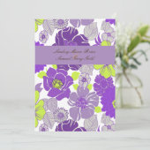 Hochzeitseinladungen ~ Sommerflorale Pfefferlinge Einladung (Stehend Vorderseite)