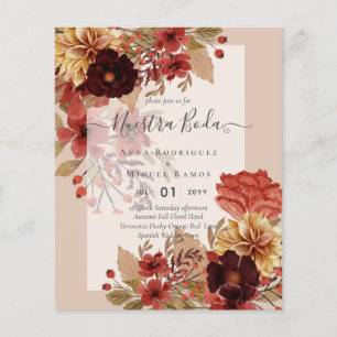 Hochzeitseinladungen, Spanisches Hochzeitsbudget H Flyer