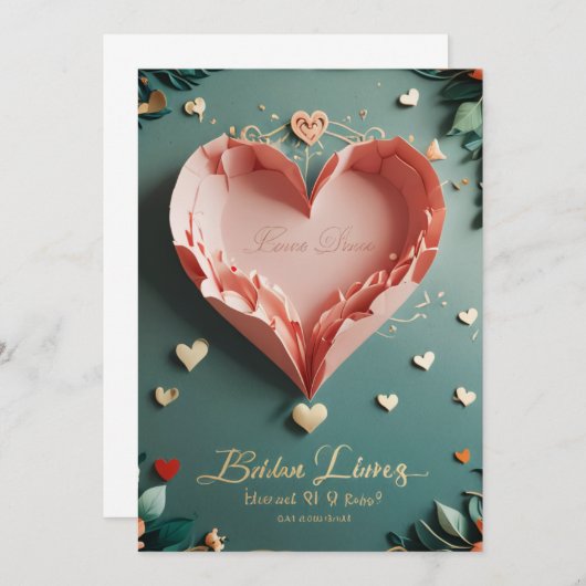 Hochzeitseinladungen und Ankündigungen Design (Vorne/Hinten)