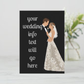 Hochzeitseinladungen und Einladungen können Sie pe (Stehend Vorderseite)