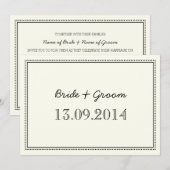 Hochzeitseinladungen Vintag Schwarz-Weiß Einladung (Vorne/Hinten)