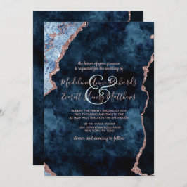 Hochzeitseinladungen von Navy Blue Rose Einladung