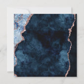 Hochzeitseinladungen von Navy Blue Rose Einladung (Rückseite)