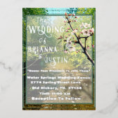 Hochzeitseinladungen zum Botanischen Wasser Folieneinladung (Vorderseite)