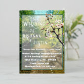 Hochzeitseinladungen zum Botanischen Wasser Folieneinladung (Stehend vorne)