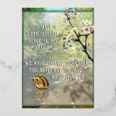 Hochzeitseinladungen zum Botanischen Wasser Folieneinladung (Rückseite)