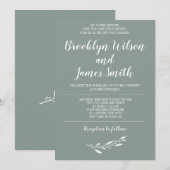 Hochzeitseinladungen Zweite Ehe Elegante Seite Einladung (Vorne/Hinten)