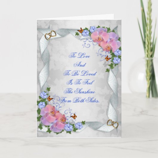 Hochzeitseinladungs-Rosaorchideen elegant Einladung (Vorderseite)