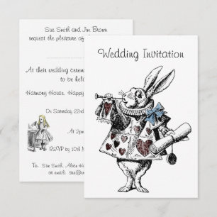 Hochzeitseinladungskarte "Alice im Wunderland" Einladung