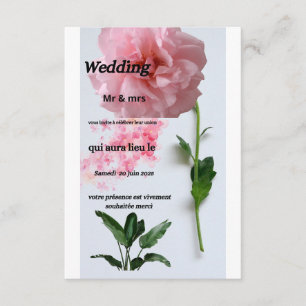 Hochzeitseinladungskarte Begleitkarte
