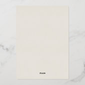 Hochzeitseinladungskarte Folieneinladung (Rückseite)
