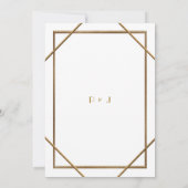 Hochzeitseinladungskarte, großes Gatsby, weiß Einladung (Rückseite)