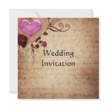 Hochzeitseinladungskarte im Vintage-Stil