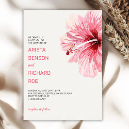 Hochzeitseinladungskarte mit rosa Blumendesign Einladung