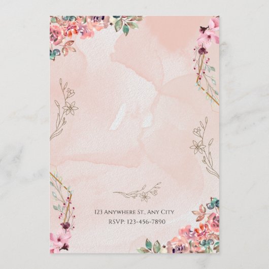 Hochzeitseinladungskarte Programm (Rückseite)