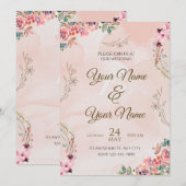 Hochzeitseinladungskarte Programm (Vorne/Hinten)