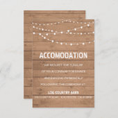 Hochzeitseinsatz für Holzkörner und Streichelampen Begleitkarte (Vorne/Hinten)