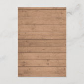 Hochzeitseinsatz für Holzkörner und Streichelampen Begleitkarte (Rückseite)