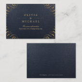 Hochzeitseinsatz in Edelgold Begleitkarte (Vorne/Hinten)