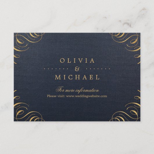 Hochzeitseinsatz in Edelgold Begleitkarte (Vorderseite)